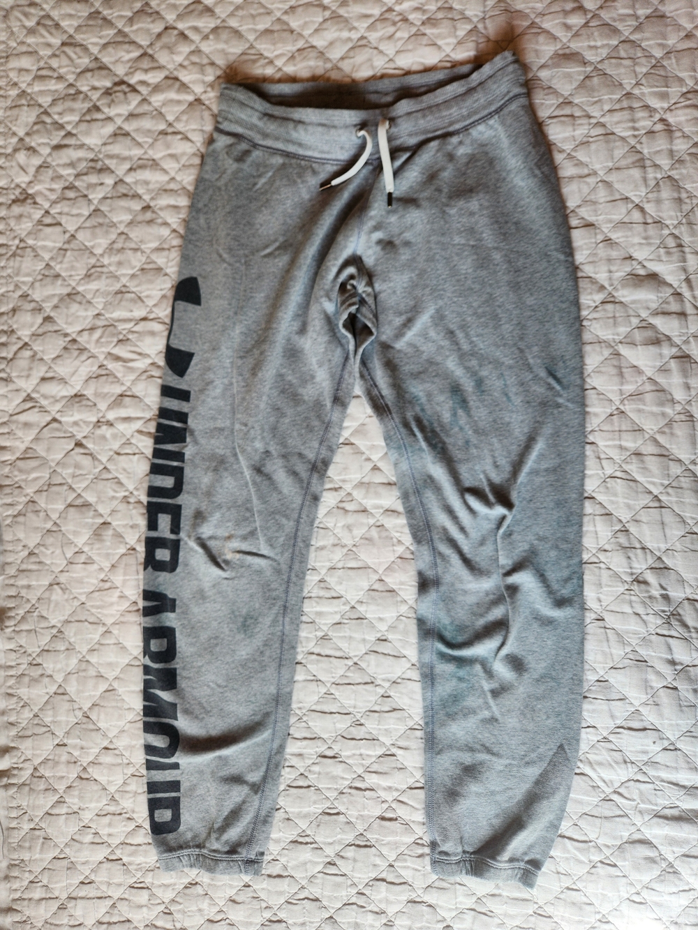 Under Armour Womens Small Gray Jogger Sweatpants with Side Logo